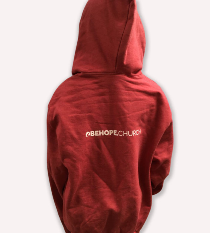 Red-Unleash-hope-zipped-hoodie